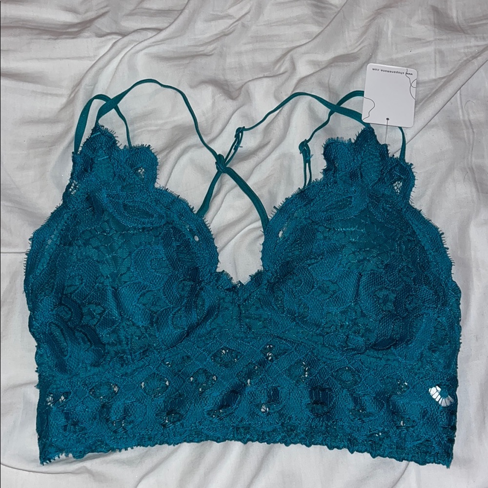 Anemone Deep Teal Lace Bralette